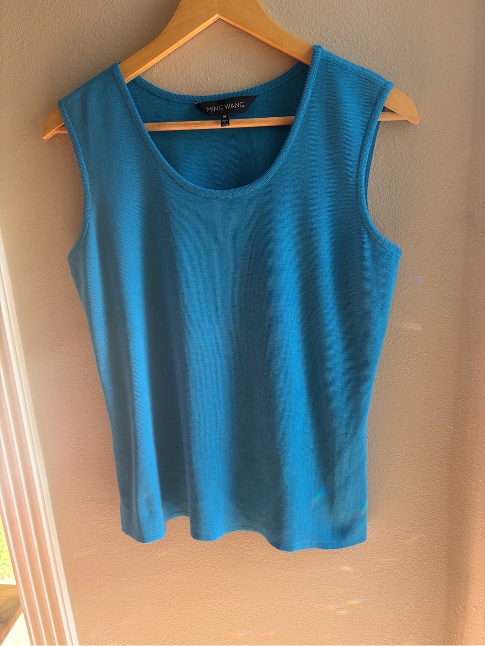 Ming Wang Bright Teal Scoop Neck Tank